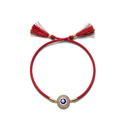 Image of PALMONAS Demifine 18K Gold Plated Evil Eye Rakhi for Brother - Waterproof & Anti-Tarnish Designer Rakhi for Men | Premium Raksha Bandhan Rakhee with Roli Chawal