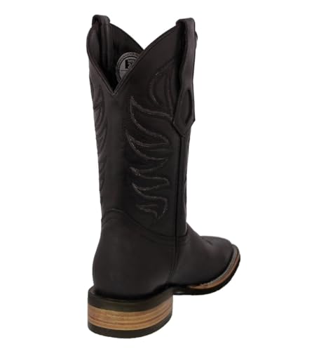 Texas Legacy Mens Black Western Dress Cowboy Boots Classic Leather Rubber Sole Square Toe3