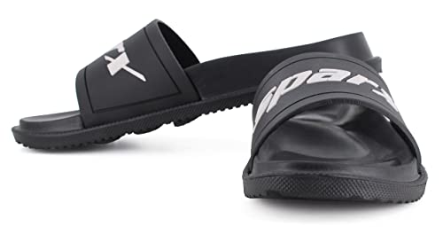 Image of SPARX Men SFG-2101 Black White Flip Flops (SF2101G BKWH 0007)