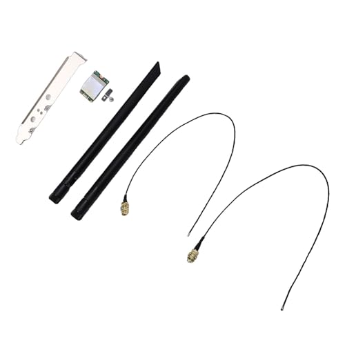 Tarjeta WiFi 6E NGFF M.2 de 1800 Mbps con antenas duales de 8dBi para ordenadores portátiles