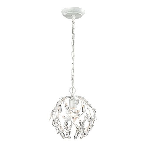 New Product ELK Lighting 18123/1 Circeo Collection 1 Light Mini Pendant, 10 x 10 x 10", Antique White