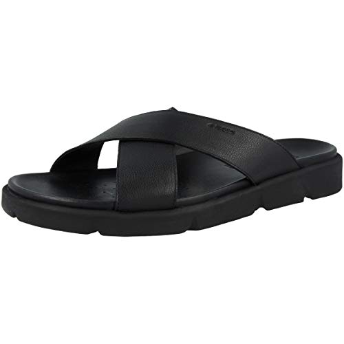 Geox Men's Slide Sandal, Black, 94