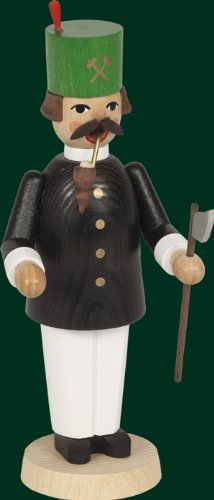 Rudolphs Schatzkiste Räucherfigur Bergmann mit Stab Höhe= 21cm NEU...