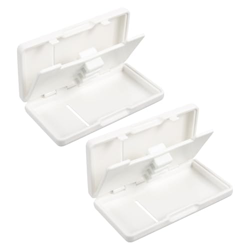 LIGIGWASH 2pcs Professional Saxophone Clarinet Reed Case White Double Reed Holder for Oboe Alto Tenor Saxophone Accessories Organizer Storage Box for Musicians