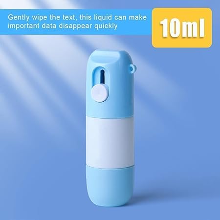 SHOPECOM 2 in 1 Thermal Paper Correction Fluid with Unboxing Knife, Portable Package Label Alteration Overlay with Unpacking Knife for Personal and Office Privacy Protection 3