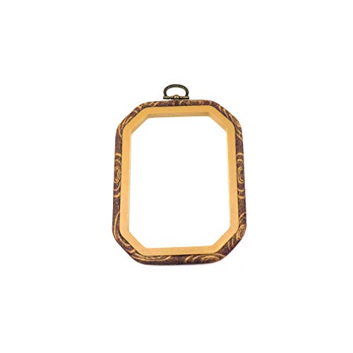 Tulead Embroidery Hoops Rectangle Embroidery Rings 5.9\"x4.92\" Cross Stitch Hoop Display Frame Wall Decorations Pack of 4