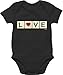 Shirtracer Scrabble Baby - Love - 1/3 Monate - Schwarz - Liebe - BZ10 - Baby Body Kurzarm für Jungen und Mädchen
