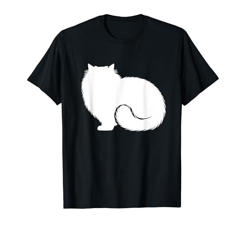 �y���V���L�̂ӂ�ӂ킵������p Persian Cat Fluffy Sitting Silhouette T�V���c
