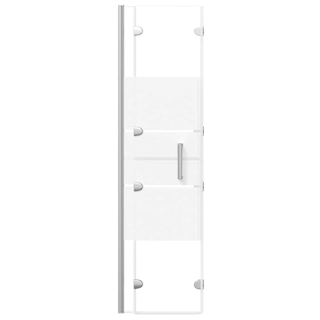Cabina de ducha plegable ESG 100 x 140 cm blanco con marco de aluminio