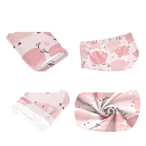 Pink Sweet Fat Pig Girls Leggings,Workout Leggings for Girls Toddler Athletic Leggings Size for 3-10T3