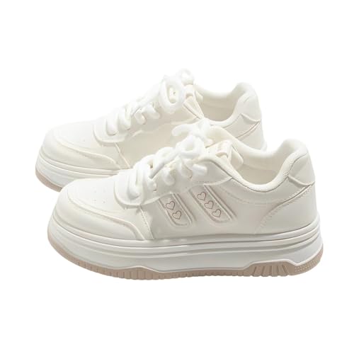 Y2K Chunky Platform Sneakers for Women & Girls Cute Thick-Soled Walking Shoes for Travel, Daily Wear & Gift Giving