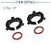 ACROPIX H7 LED Headlight Adapter Front Bulb Retainer Holder Fit for Mitsubishi Outlander 2pcs Black