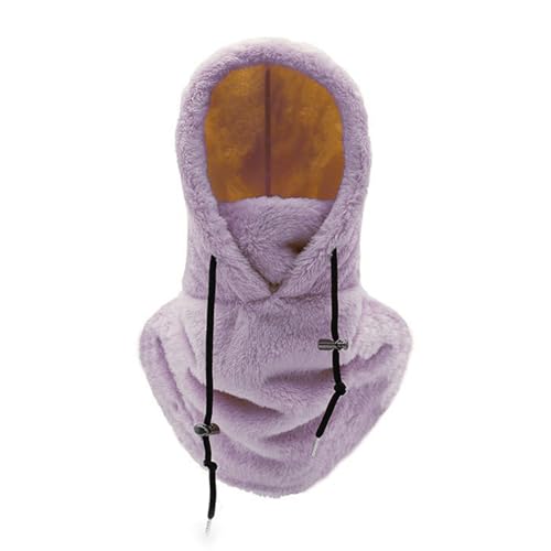 WEISUYUUS Plush Fleeces Hooded Covers Winter Warm Headgear Cycling Unisex Adjustable Visors for Men and Women