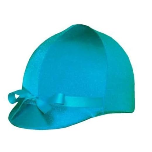 Equestrian Riding Helmet Cover - Turquoise