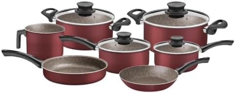 Jogo De Panelas Antiaderente Tramontina Paris Vermelho, 7 Peças.