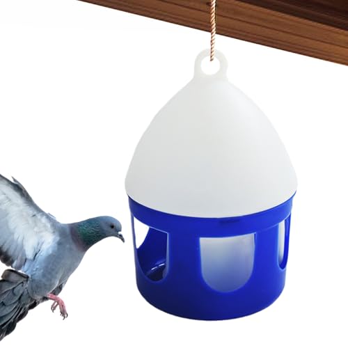 Homkilkn 鳩用水飲み器 | 大型 鳥 用 給水器 2リットル | 防漏れ 取り外し可能 冬用給水器 家禽類(ニワトリ、ウズラ、アヒル)飼育用