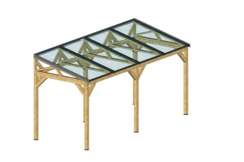 Tettoia Carport THT con impianto Fotovoltaico Wattoit 2kW Monofalda 191x463