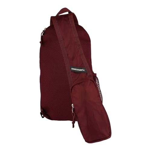 Image of Eddie Bauer Stowaway Packable Sling Bag | Travel | Outdoor | Lightweight | Compact | Ripstop Nylon, Black Cherry-10L