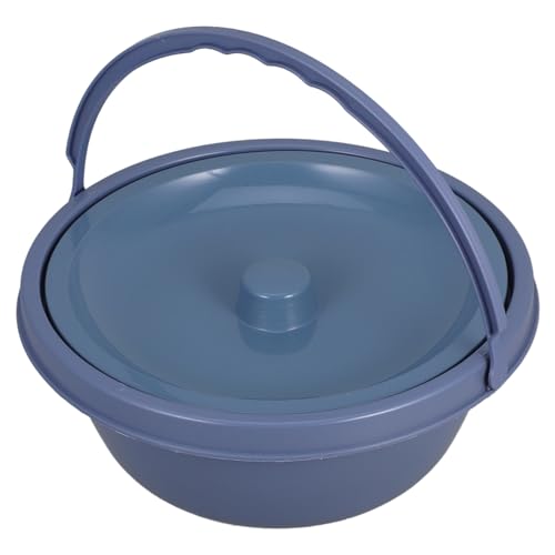 MOLUCKFU 便器 大人用尿ポット 蓋付きつぼみ おしっこカ 寝室用チャンバーポット ポータブルトイレ 家庭用チャンバーポット おまる Grey プラスチック