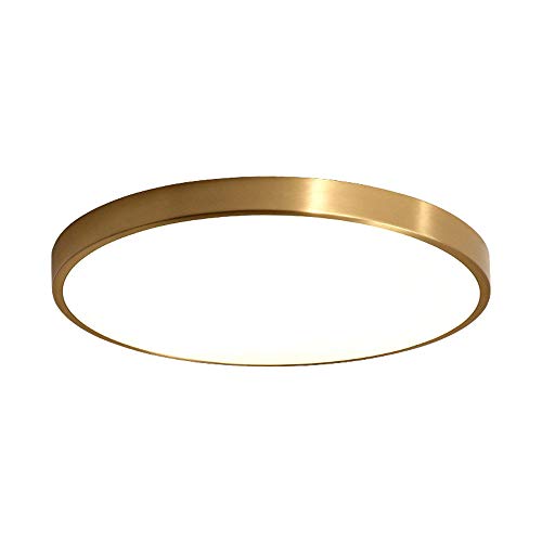 Lustre LED moderne en cuivre à intensité stable pour couloir de nuit