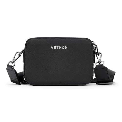 Image of AETHON | Abyss Sling Bag | Unisex Crossbody Bag | Saffiano PU Leather | Stylish Bag Perfect for Airport Look