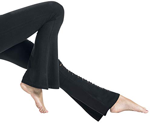 Gothicana by EMP Donna Leggings Neri con Risvolti