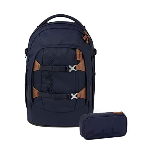 Satch Pack Schulrucksack Set 2tlg. mit Schlamperbox (Nordic Blue Skandi Edition)