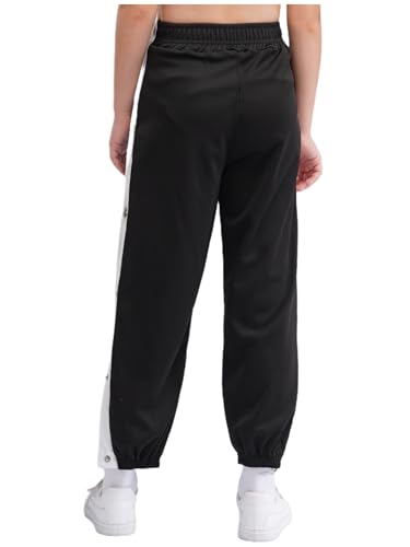 Kids Boys Loose Tear Away Basketball Pants Casual High Side Split Button Sweatpants Athletic Joggers2