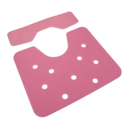 VILLFUL Cojín Acolchado para Silla de Ducha 2 Piezas Xpe Rosa Antideslizante para Taburete y Banco de Baño Soporte Ergonómico para Respaldo y Asiento Personas Mayores Discapacidad