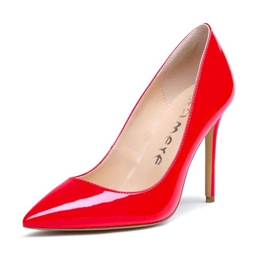 Image of Castamere Womens High Heels Pointed-Toe Slip-on Stilettos Pumps 4Inch Heel Shoes