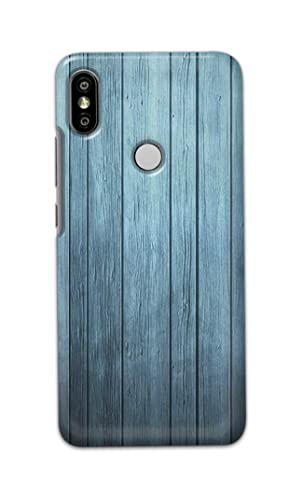 Image of Printed Hard Back Cover Case for Mi Redmi Y2 Back Cover (Wooden Blue) -1302