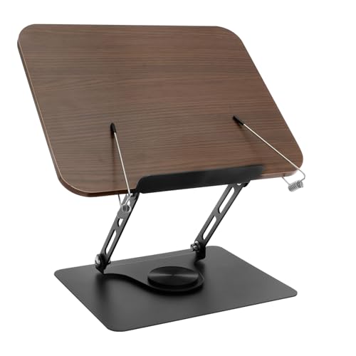 Recipe Book Holder, Book Stand 360° Rotating Adjustable Book Holder Multifunctional Foldable Cookbook Stand for Home Office Kitchen Traveling