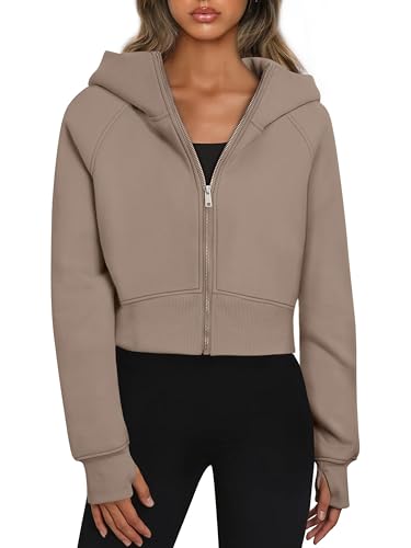 Timuspo Zipper Hoodie Sweatjacke Damen Langarm Kapuzenjacke Kurz mit...