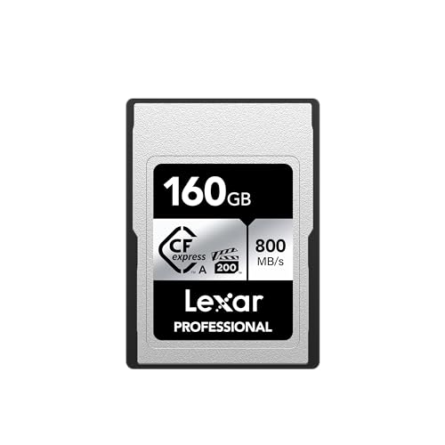 Lexar 160GB Professional CFexpress Type A SILVER Series Memory Card, Compatible with Sony Cameras...
