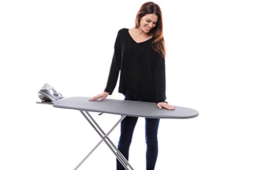 Tivit Ironing Board Cover 18 X 50, Made In Italy. Pro Grip Pad Covers W/3 Fastener Straps & Pull Bungee Cord - Durable Scorch & Stain Resistant Padded Layers, Heat Reflective Alumitek Pro Top Coat #TOP5