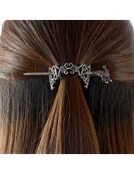 Large Celtic Knots Dragon Hairpins –Norse Viking Crown Hair Jewelry for Long Hair Braids Barrettes Vintage Viking Runes Women Girl Hairpin Hair Clips Stick Irish Slide Accessories