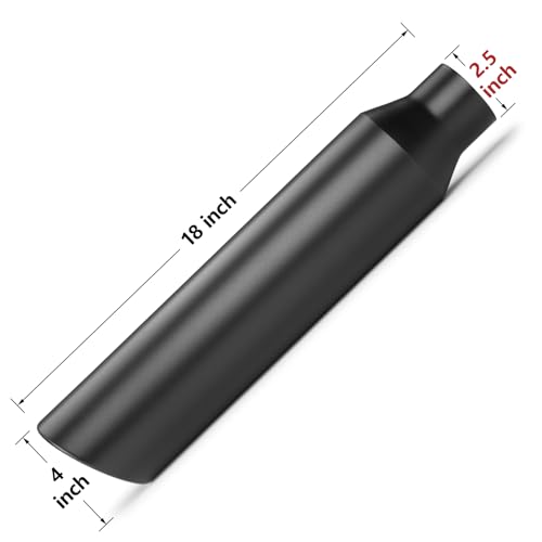 Image of 2PCS Exhaust Tip 2.5 inch Inlet 4 inch Outlet 18 inch Long, High Performance Stainless Steel, Peel-Resistant Black Powder Coated, Rolled Angle Cut, Bolt-On Diesel Tail Pipe, Universal for Car Truck