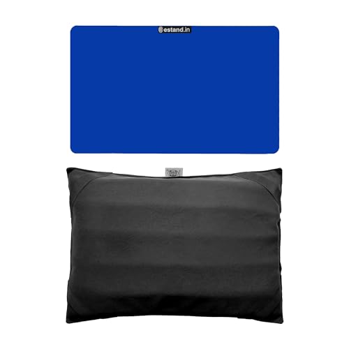 Image of Lap Board for Study | Home | Dining | Office | Laptop | Computer Desk | Reading & Writing | Multi-Purpose | Made in India | (Blue, CUSHION-14X18-BLUE)