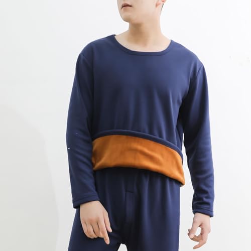 Men's Thermal Shirt Fuzzy Fleece Lined Baselayer Top Warm Underwear Top Comfy Long Sleeve Winter Base Layer Shirt3