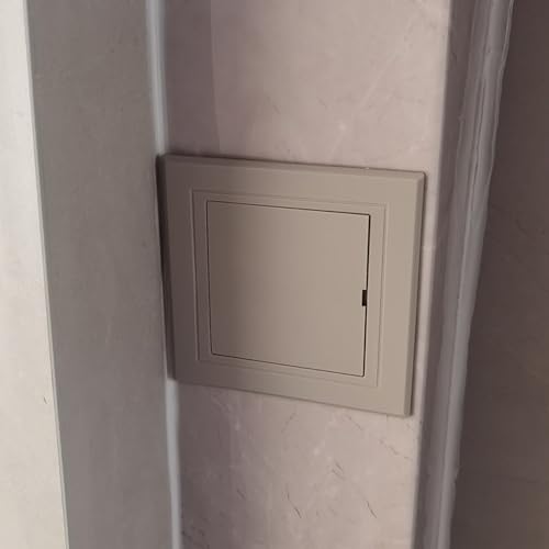 Panneau d'inspection autocollant gris 36x36 cm avec trappe d'accès électrique murale