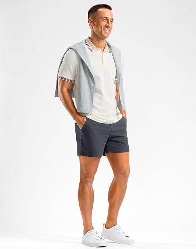 Image of Soothfeel Men's Casual Shorts 5 /7 /9 Inch Golf Dress Shorts for Men Flat Front Work Lightweight Quick Dry with 4 Pockets