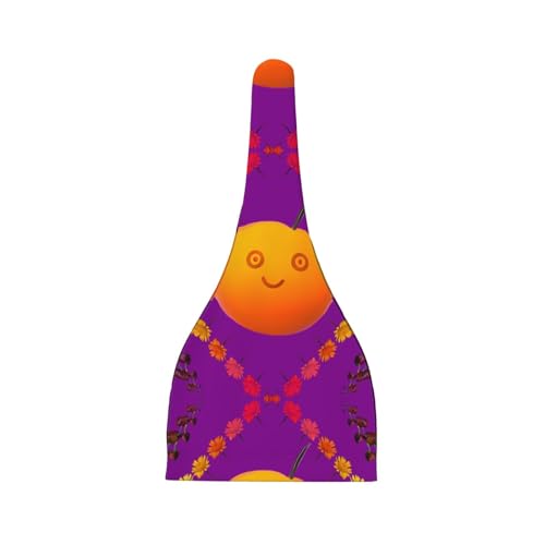 Baby Beanie Smiley Orange Knotted Hat - Soft, Warm, Comfortable, Headwear for Newborns, 0-6 Months2