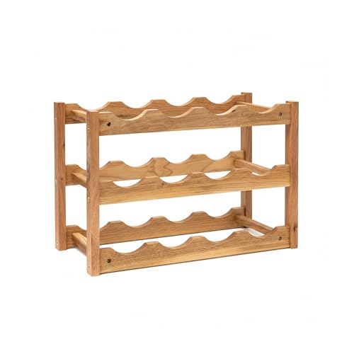 Relaxdays Soporte para 12 Botellas de Vino de Madera Natural miniatura 6