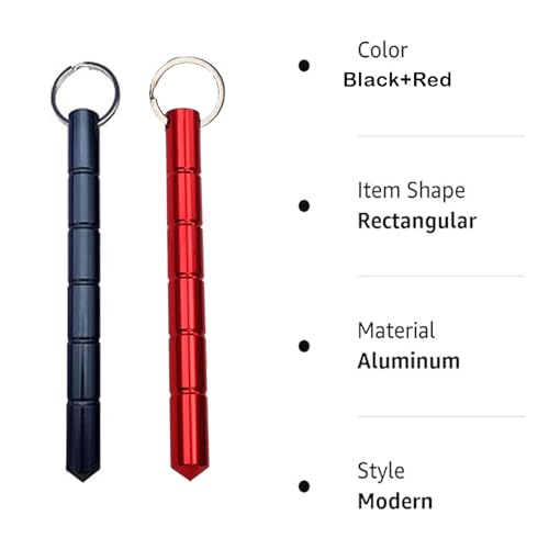 2 Pcs Self-Defense Weapons, Tactical Glass Breaker Tool, Keychain Decoration