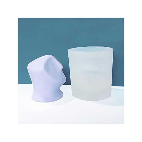 LZYY Kerzenform 3D Silikon Kunstobjekt Gesicht Kerzenform Eisschokolade Backen Seife Aromatherapie Gips Skulptur Kerze…