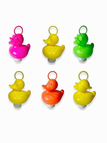 DOZER 6 Patos de Plástico con Gancho - Colores Variados ( 6 Patos con Peso y Gancho - Assorted Colours) Juego de Pesca de Pato (Multicolor, 6)