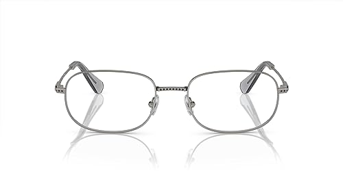 Swarovski Armações retangulares femininas Sk1005 para óculos de grau, Lente Gunmetal/Demo, 54 mm