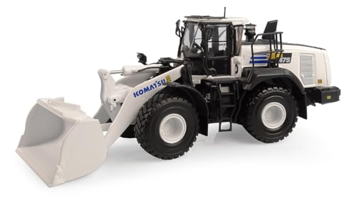 Komatsu WA475-10 Universal Hobbies chargeuse sur pneus blanche idée cadeau collectionneur