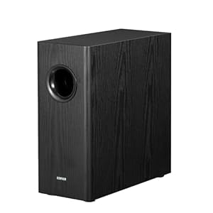Edifier T5s Powered Active Subwoofer with 70W RMS, 8″ Long-Throw Woofer, Deep Bass (35Hz) Speaker, Built-in Amp, Low Distortion, Phase Selector & Energy-Efficient for Home & Studio Audio, Black