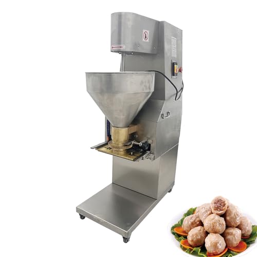 Banfluxion 110V 1.1KW Electric Automatic Meatball Maker Vertical Meatball Forming Machine Commercial Stainless Steel Meatball Processing Former with Four Dies 45/50/55/60mm